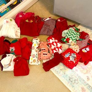 Huge Christmas Preppy Baby Girl Bundle 18months